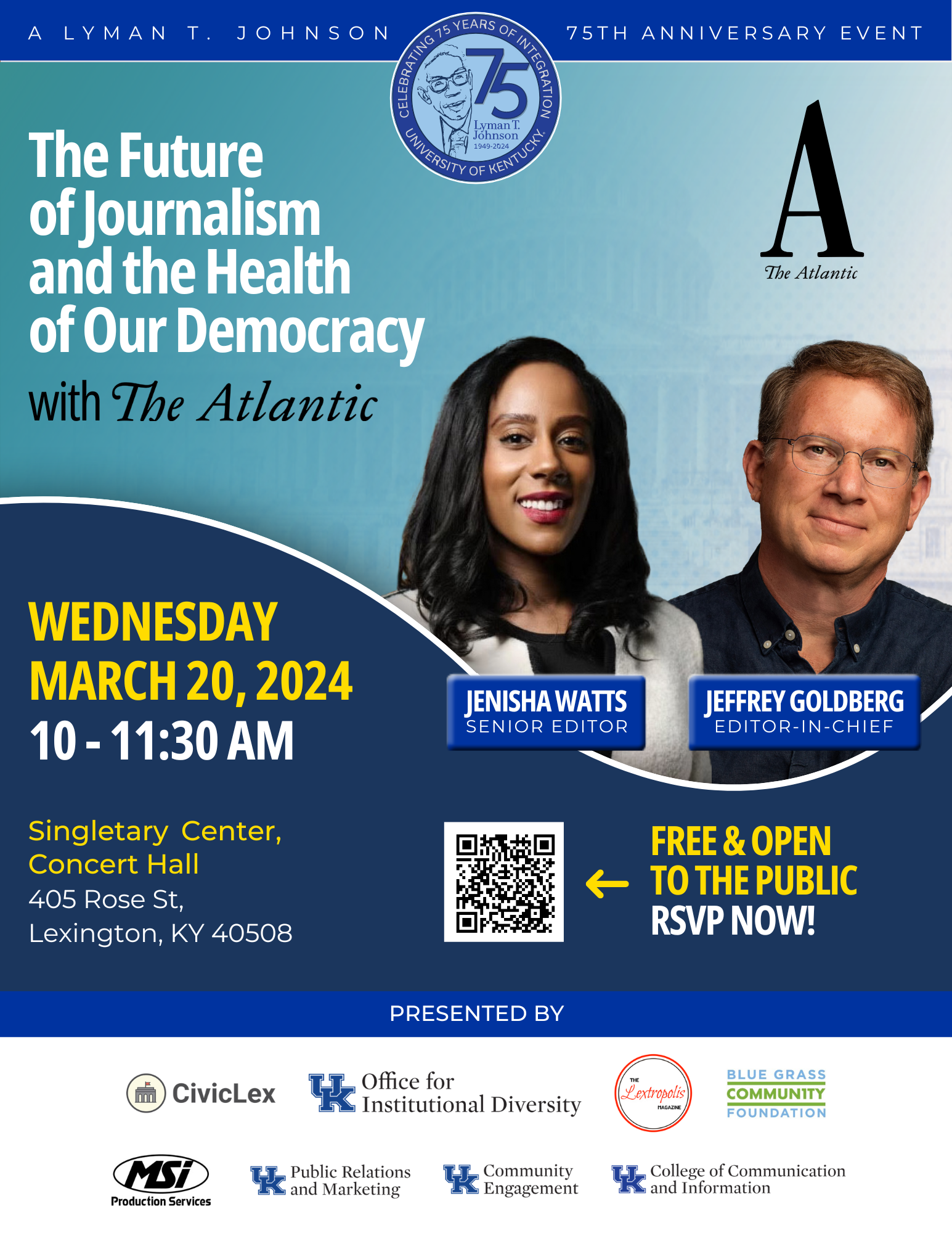 The future of journalism and the health of our democracy, march 20, 10-11:30, singletary center