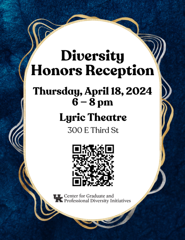 Diversity honors reception 4/18, 6-8pm
