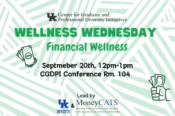 Wellness Wednesday, Financial Wellness, September 20th 12-1pm, CGPDI conference room