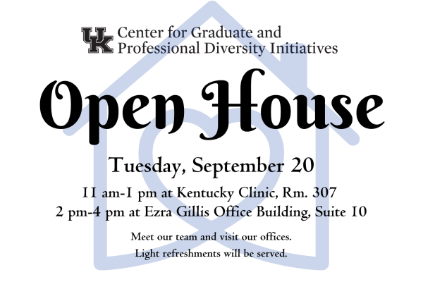Open House, Tuesday September 20, 11am-1pm Kentucky Clinic Rm. 307. 2-4pm Ezra Gillis Office Suite 10. Meet our team and visit our offices. Light refreshments provided.
